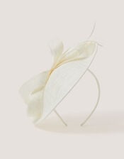 Lynelle Bow Disc Fascinator, Ivory (IVORY), large