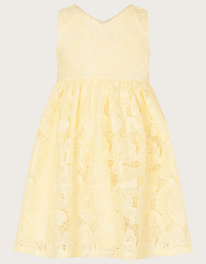 Baby Lace Dress, Yellow (LEMON), large