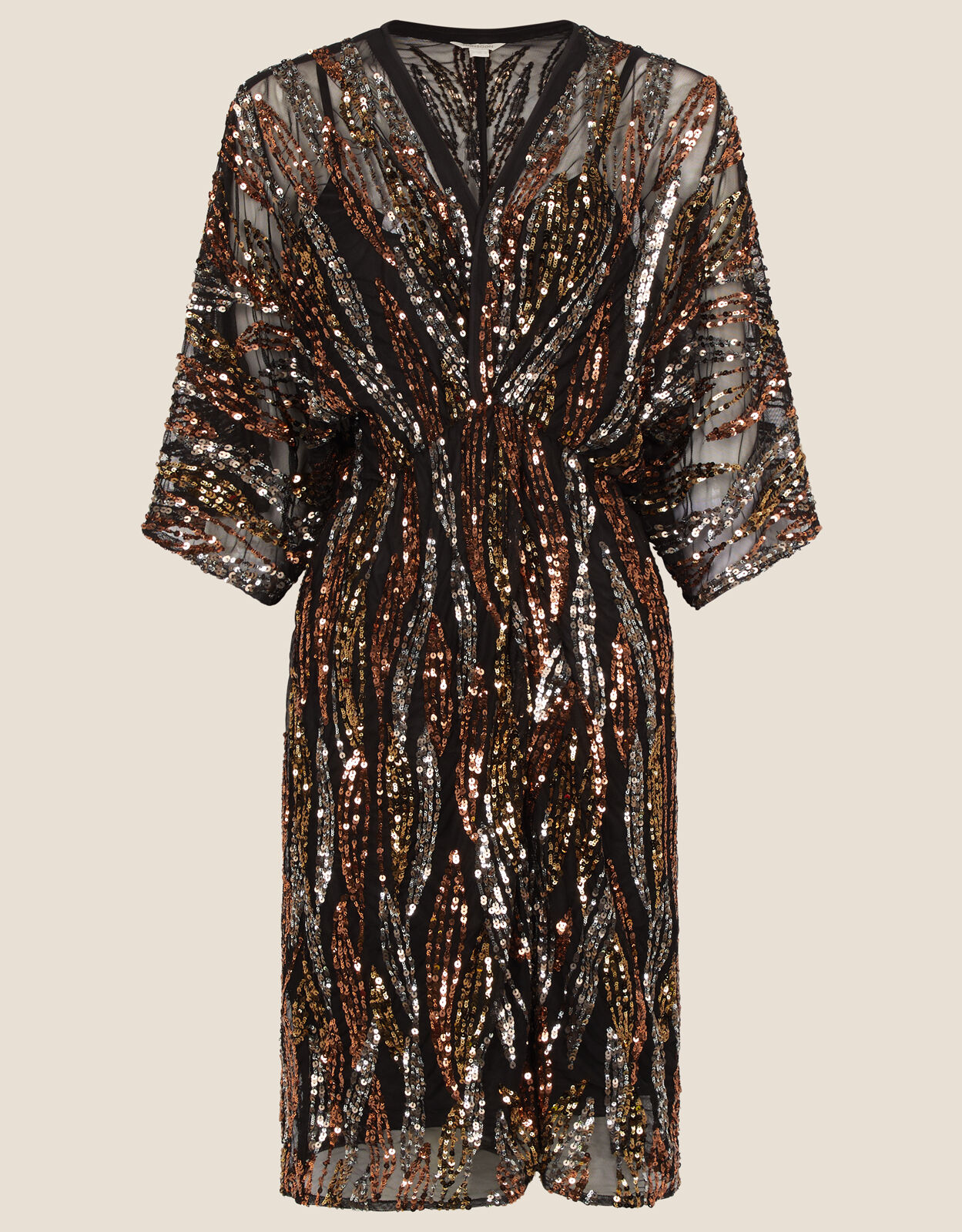 Sloane Embellished Twist Dress Black