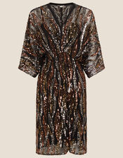 Sloane Embellished Twist Dress, Black (BLACK), large