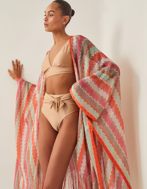 Clara Zigzag Stripe Kaftan, , large