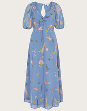 Dani Embroidered Midi Dress , Blue (BLUE), large
