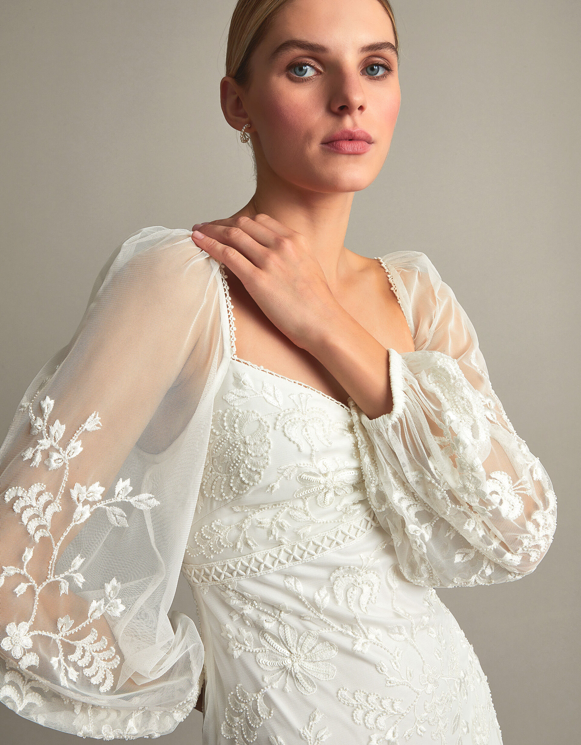 Josette Embellished Bridal Dress Ivory