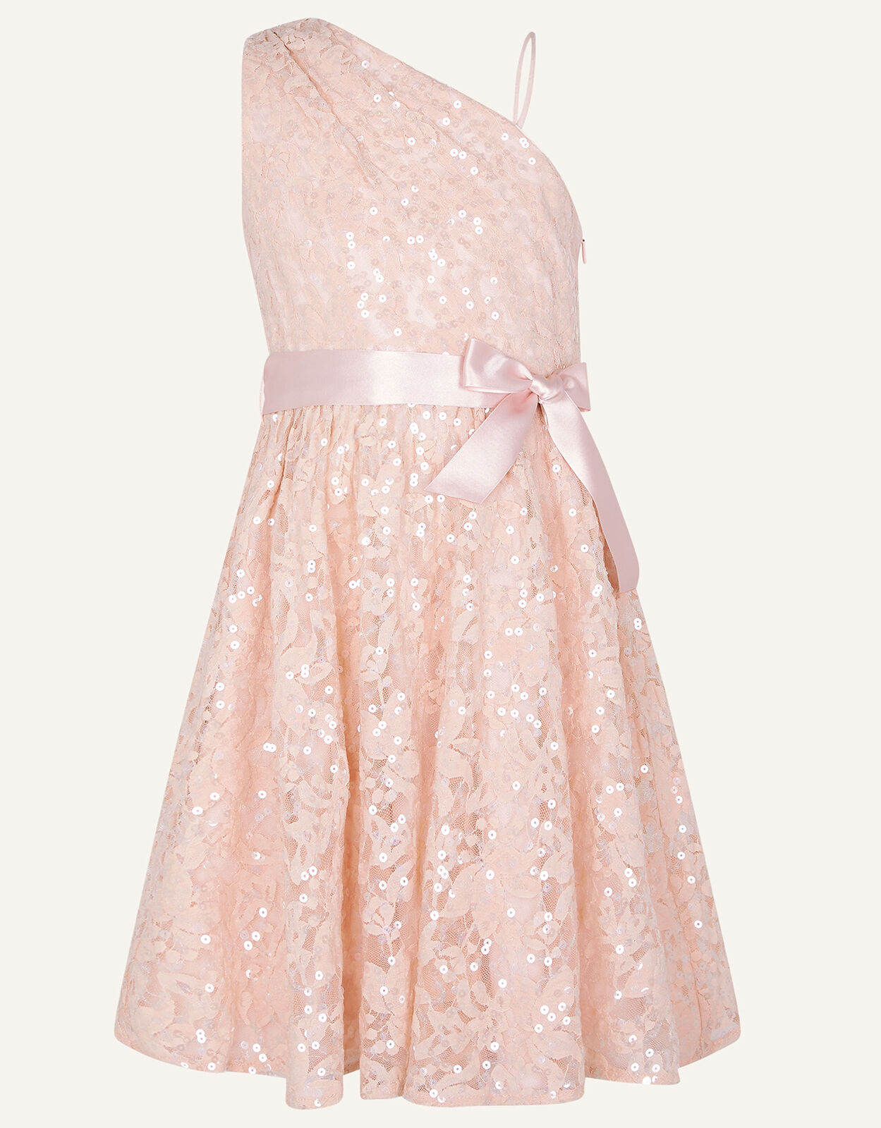Lacey One Shoulder Dress Pink