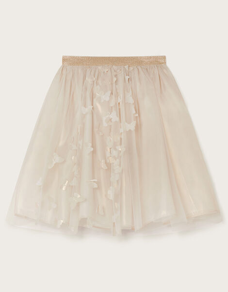 Land of Wonder Butterfly Tulle Skirt, Natural (CHAMPAGNE), large