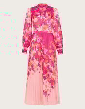 Floryn Floral Shirt Dress, Pink (PINK), large