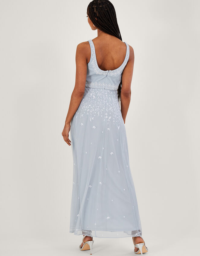 Eugiene Embroidered Shorter Length Maxi Dress, CLOUD, large