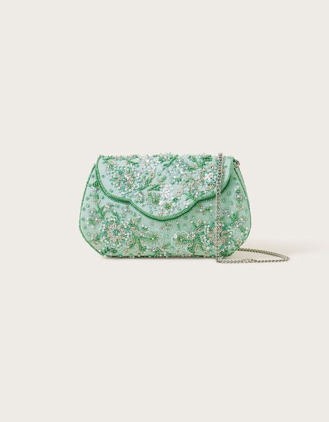 Floral Embellished Occasion Bag, , large