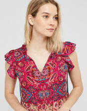 Tamalia Printed Maxi Dress LENZING™ ECOVERO™, Pink (PINK), large