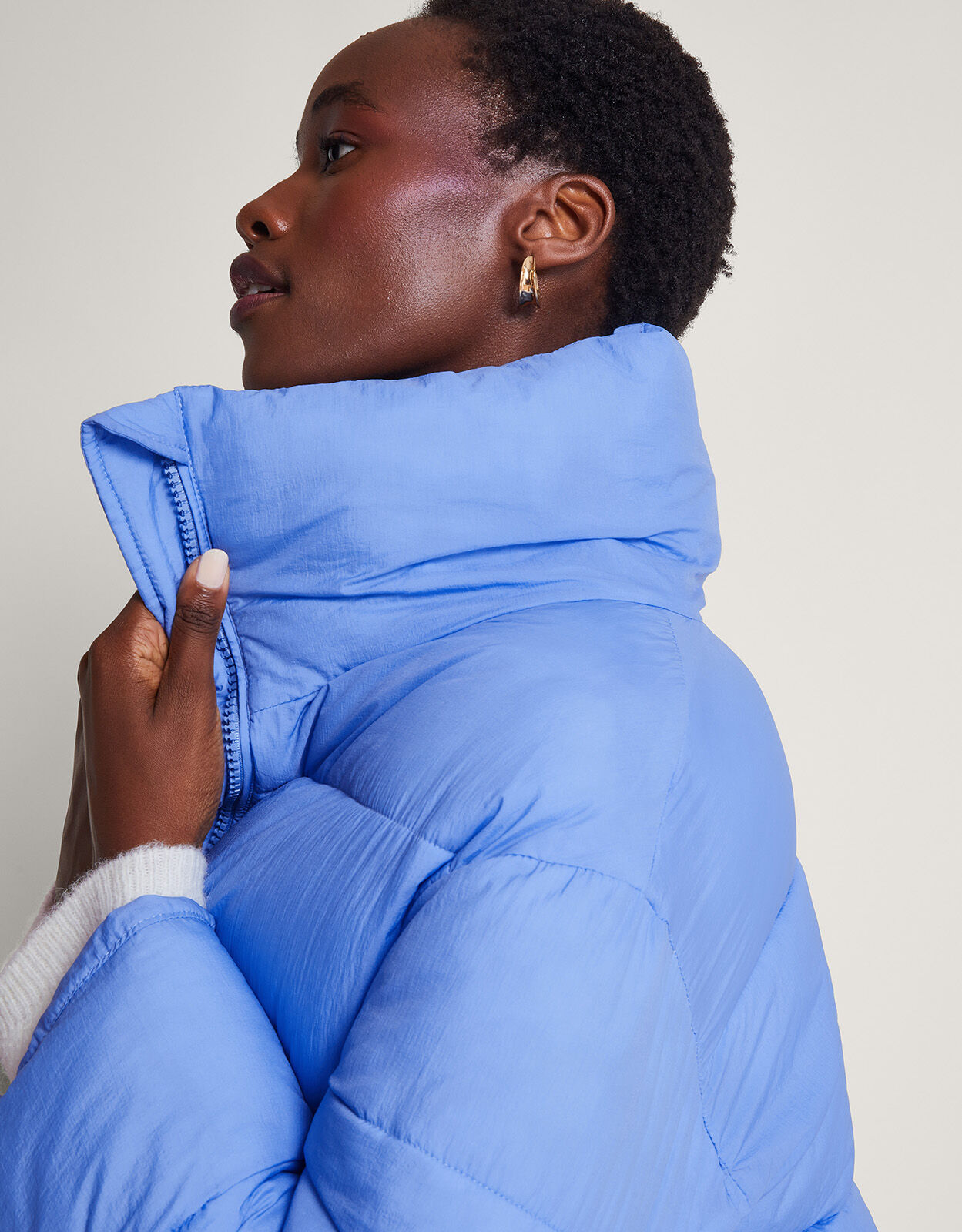Pale blue padded coat hot sale