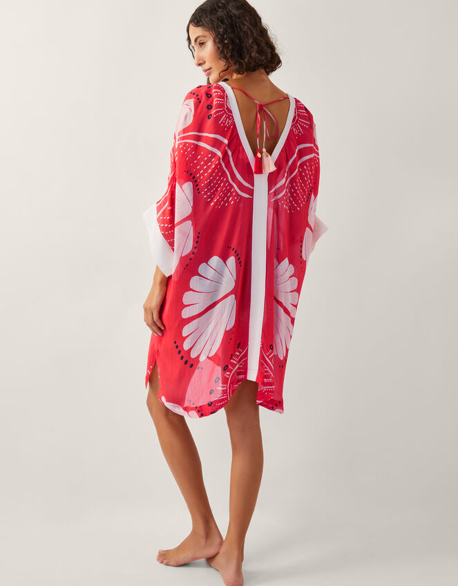 Nara Shell Print Mini Kaftan, Orange (RUST), large