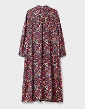 East Mariel Floral Print Cotton Midi Dress, Multi (MULTI), large