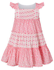 Baby Elsa Floral Dress in Organic Cotton, Pink (PINK), large