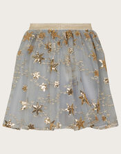 Land of Wonder Superstar Embellished Skirt, Grey (GREY), large