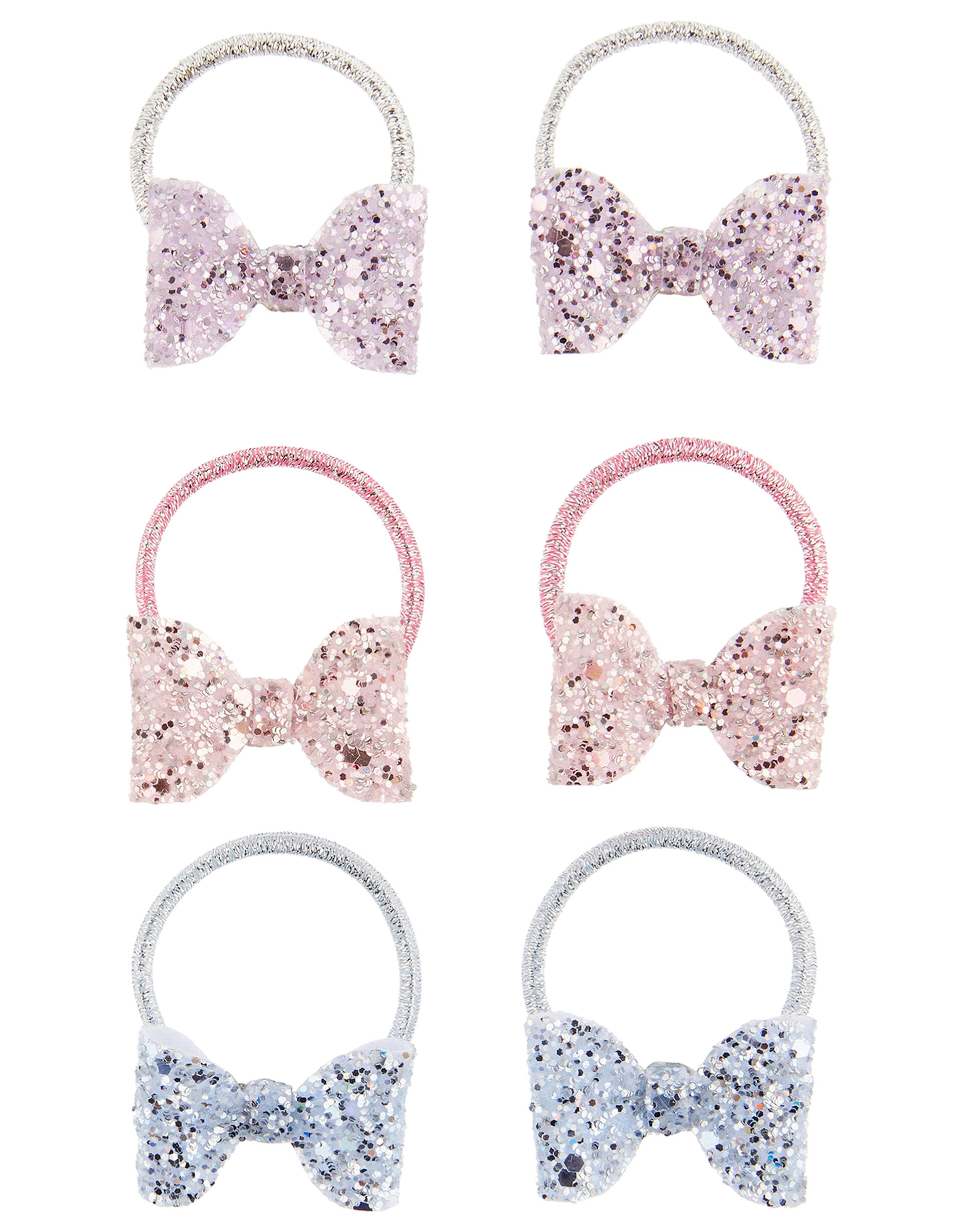 Glitter Bow Hair Band Multipack, , large