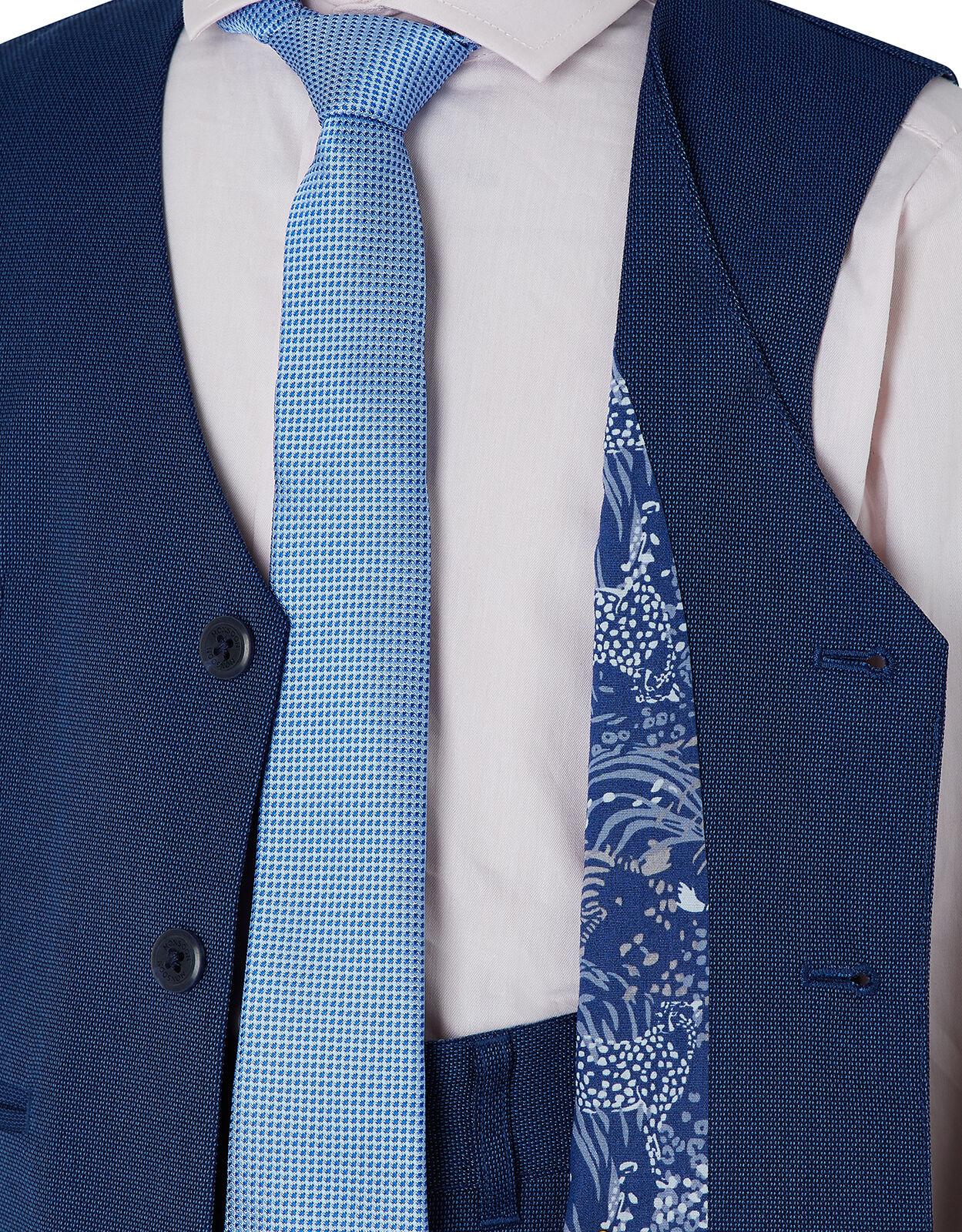 Buy Men Blue Check Ultra Slim Fit Formal Four Piece Suit Online - 303987 |  Van Heusen