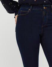 Nadine Dark Rinse Skinny Jeans with Organic Cotton, Blue (INDIGO), large