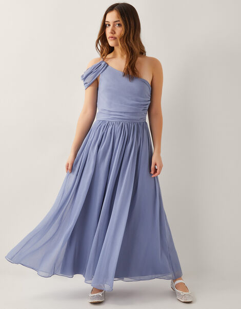 Texas One Shoulder Prom Dress, Blue (PALE BLUE), large