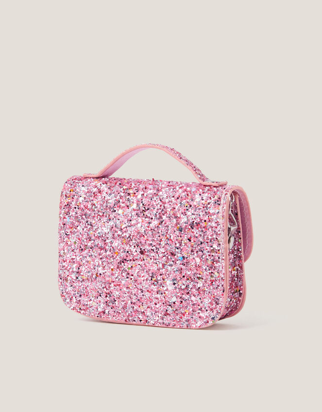 Glitter Satchel Bag & Hair Clips Set, , large