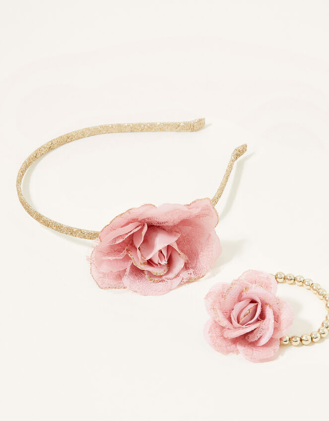 Glitzy Flower Accessories Set, , large