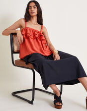 Aesha Frill Cami Top, Orange (RUST), large