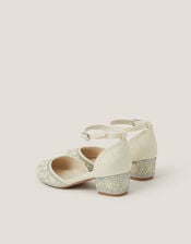 Glitter Embellished Two Part Heels, Ivory (IVORY), large