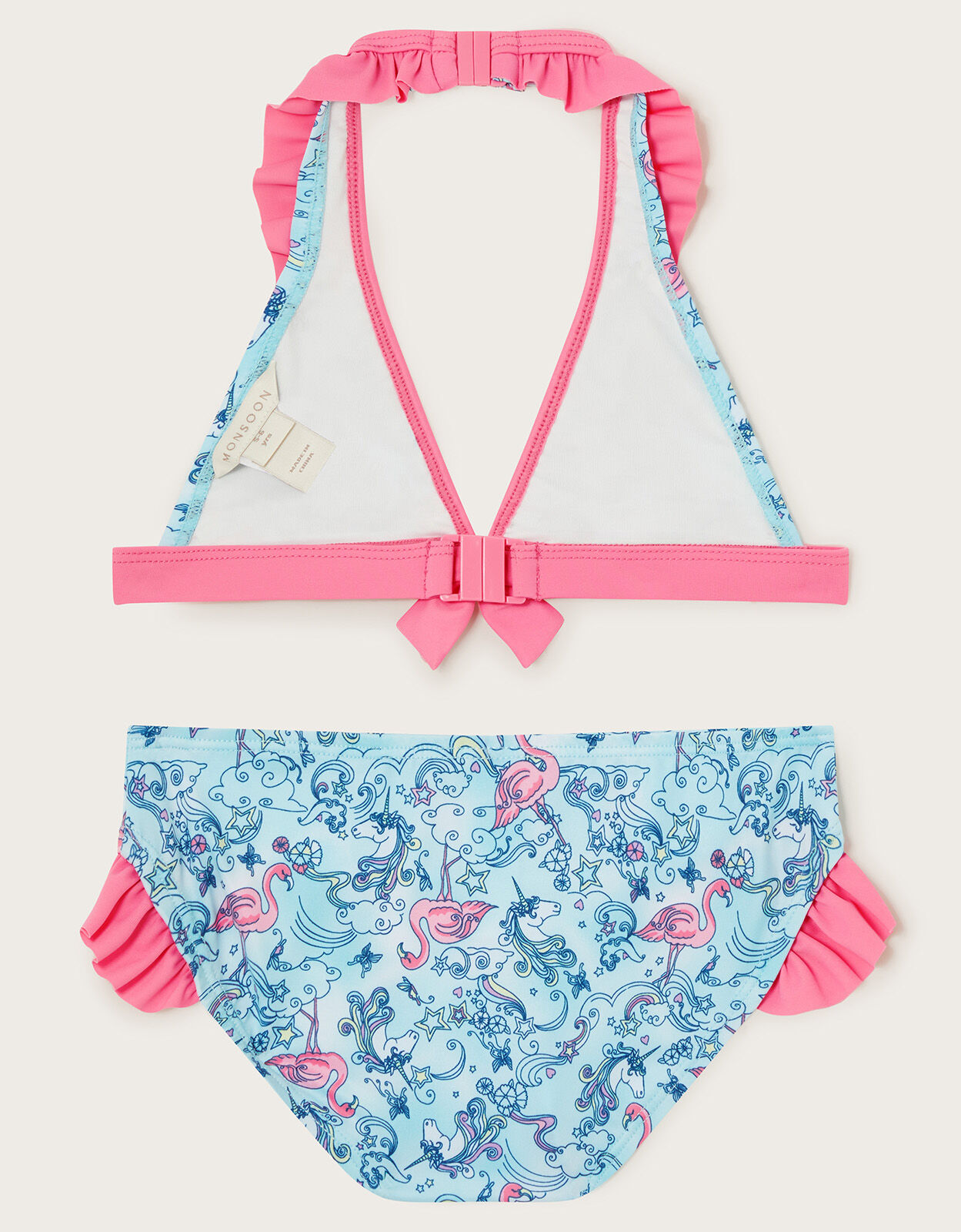 Flamingo Unicorn Bikini Set Blue Girls Beach Swimwear Monsoon Global