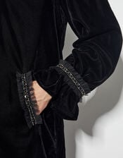 Beatrix Velvet Mini Dress, Black (BLACK), large