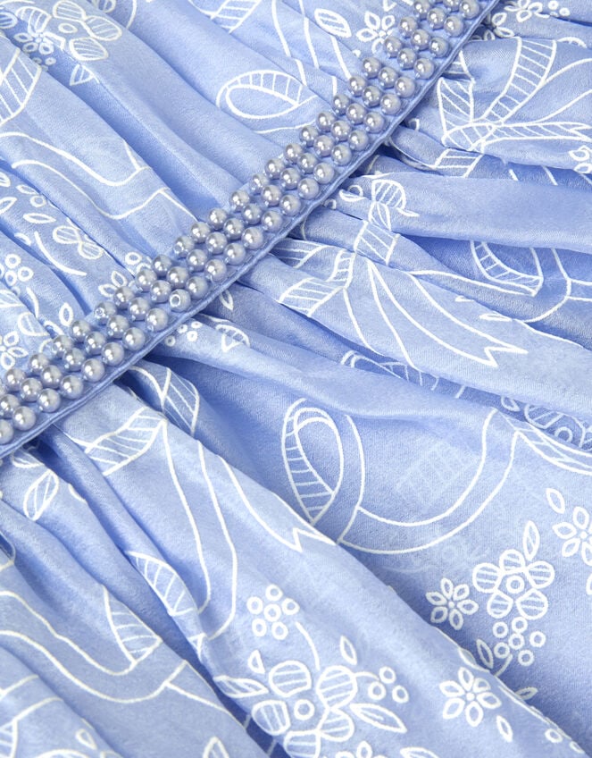 Lily Floral Print Tiered Dress, Blue (BLUE), large