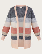 Stripe Cardigan with Recycled Polyester, Multi (MULTI), large