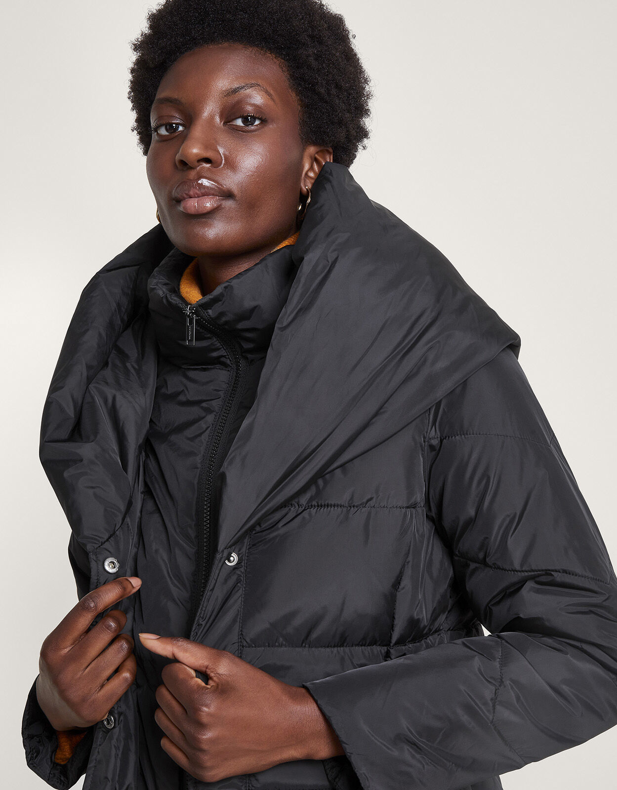 Monsoon black puffer coat cheap