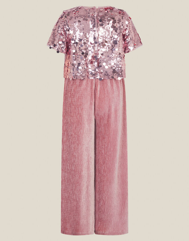 Eira Sequin Velvet Jumpsuit, Pink (PINK), large