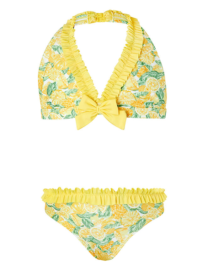 Layla Lemon Bikini Set with Recycled Fabrics, Yellow (YELLOW), large