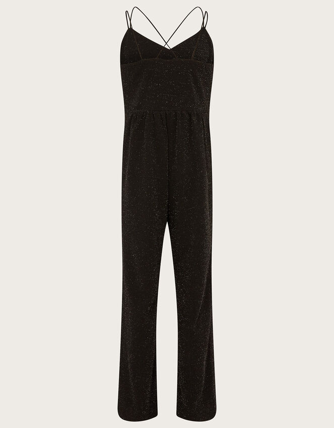 Shimmer Jersey Prom Jumpsuit, Black (BLACK), large