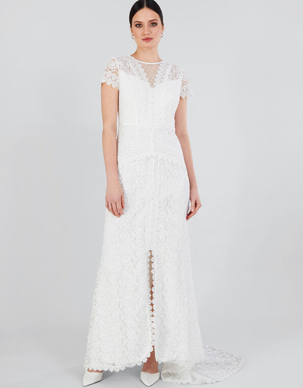 Sienna Lace Bridal Maxi Dress, Ivory (IVORY), large