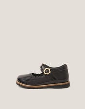 Toddler Leather Mary Janes, Black (BLACK), large