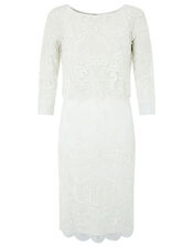 Camilla Embellished 2 Piece Short Wedding Dress, Ivory (IVORY), large