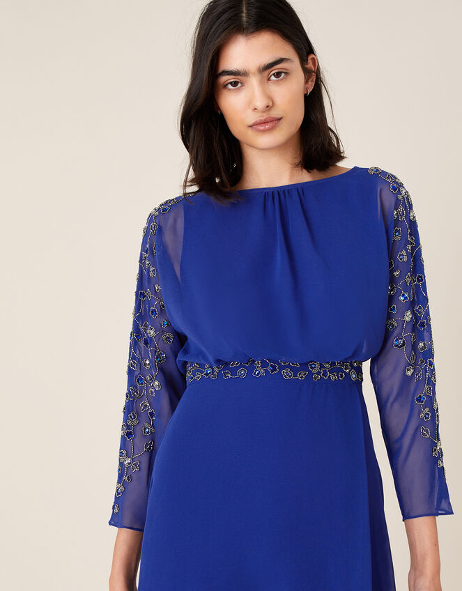 Clover Embellished Dress, Blue (COBALT), large