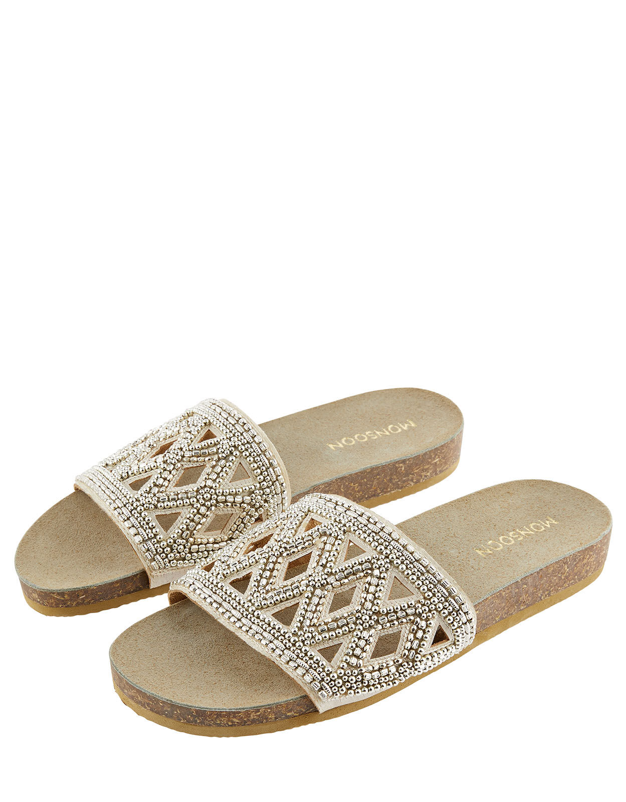 Gold slider sandals discount