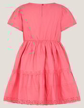 Broderie Tiered Dress, Pink (PINK), large