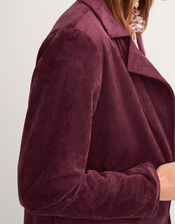 Tove Faux Suede Coat, Red (BERRY), large