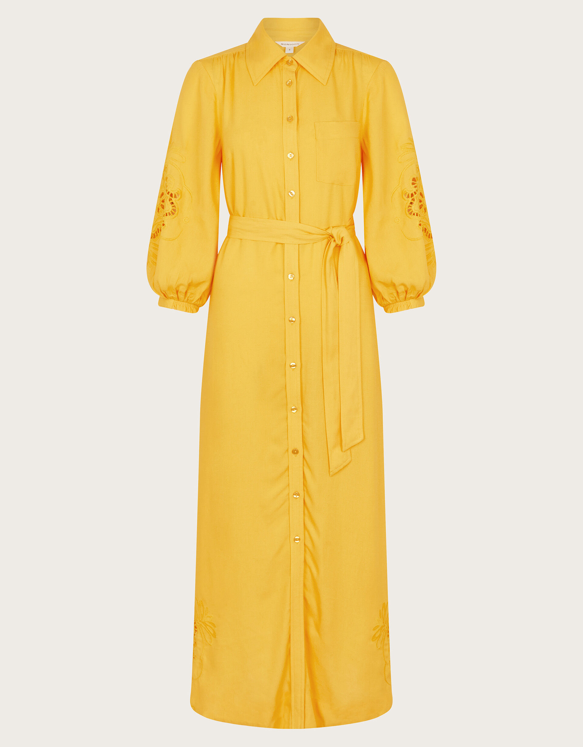 Millie Shirt Dress Yellow Day Dresses Monsoon Global