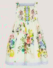 Baby Amalfi Lemon Print Dress, White (WHITE), large