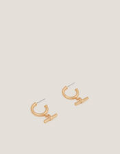 T-Bar Hoop Earrings, , large