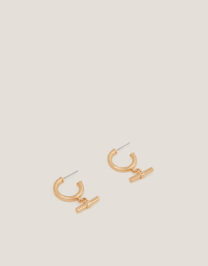 T-Bar Hoop Earrings, , large