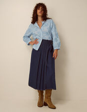 Blair Floral Appliqu&eacute; Blouse, Blue (BLUE), large