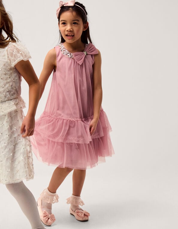 Alex Sequin Swing Party Dress, Pink (DUSKY PINK), large