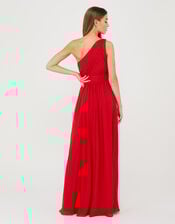 Dani One-Shoulder Maxi Dress, Red (RED), large