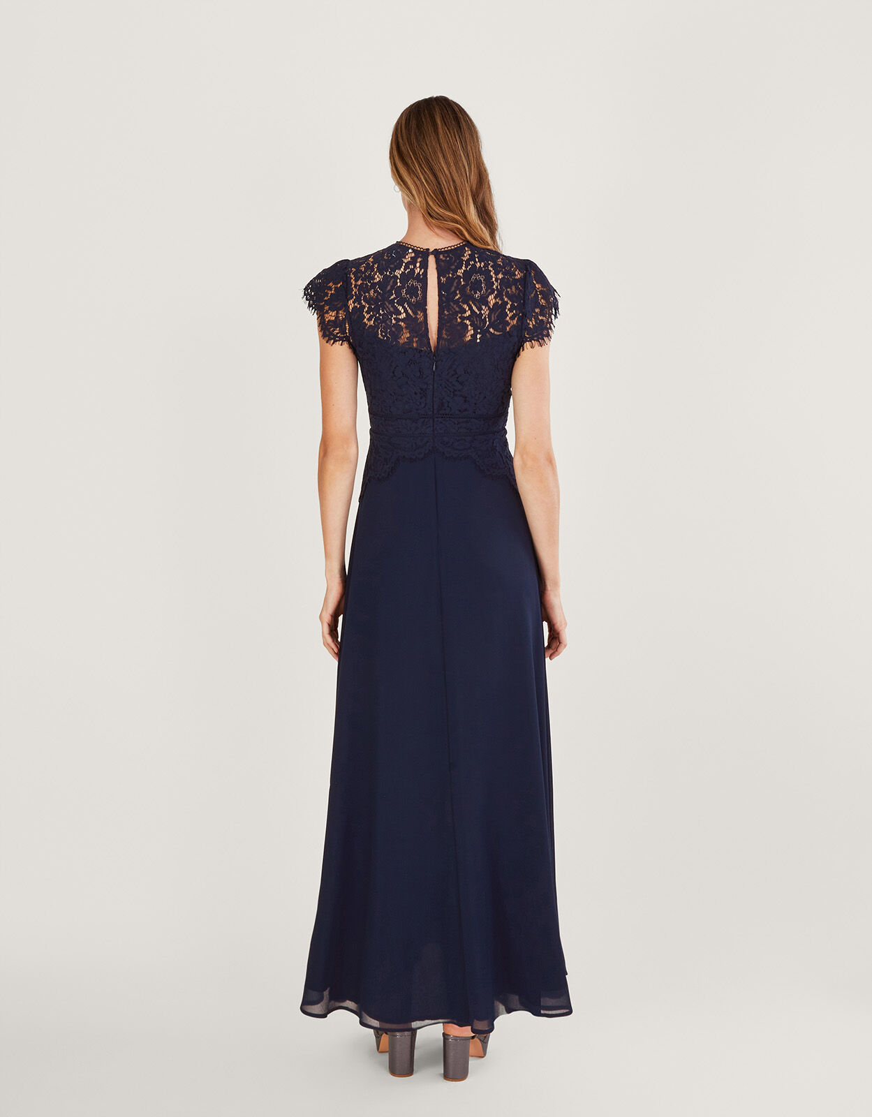 Louise Lace Maxi Dress Blue