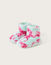 Unicorn Print Slipper Boots, Pink (PINK), large